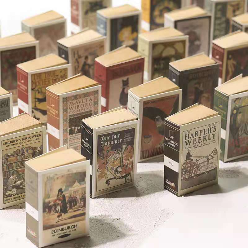 Matchbox-Mini libro de notas de papel kraft retro, creativo, Pequeño, portátil