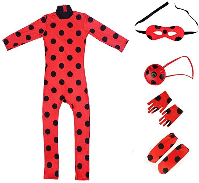 Girls Costume Beetle Dress Up Jumpsuit Suit for Kids Birthday Party 2-10 Years