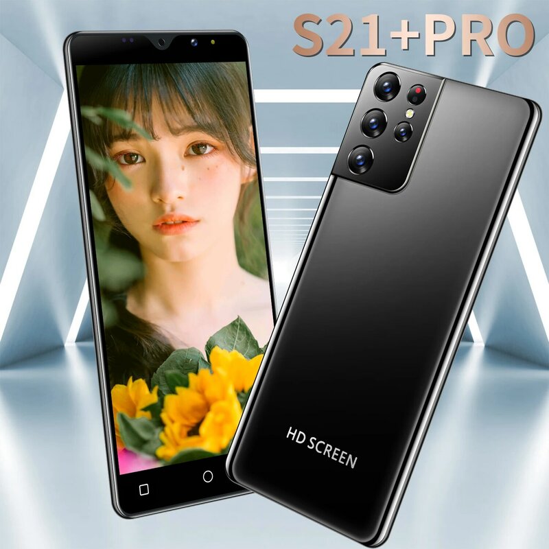 Versão global samsum s21 + pro 6.3 "snapdragon 888 deca core smartphones 6800mah duplo sim deca núcleo 8gb 256gb 32mp
