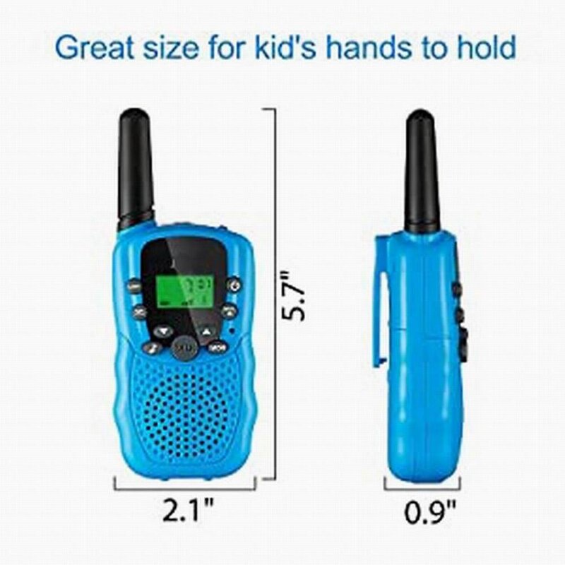 Mini walkie-talkie portátil para niños, dispositivo de comunicación con linterna, potencia segura de dos vías, 2022.2 piezas