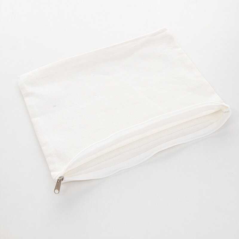 Bright Creations-bolsas de lona blancas para manualidades, bolso Cosmatic, 11, 3/4x9, 1/2 pulgadas