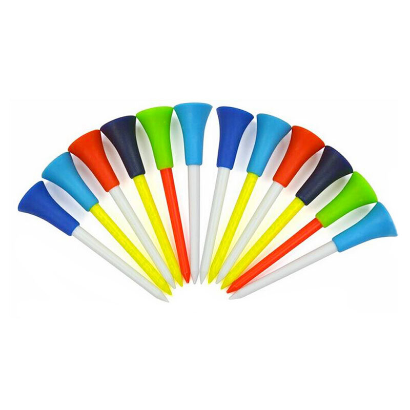 50Pcs Golf Gereedschap 83Mm Multicolor Plastic Golf Tees Rubber Kussen Professionele