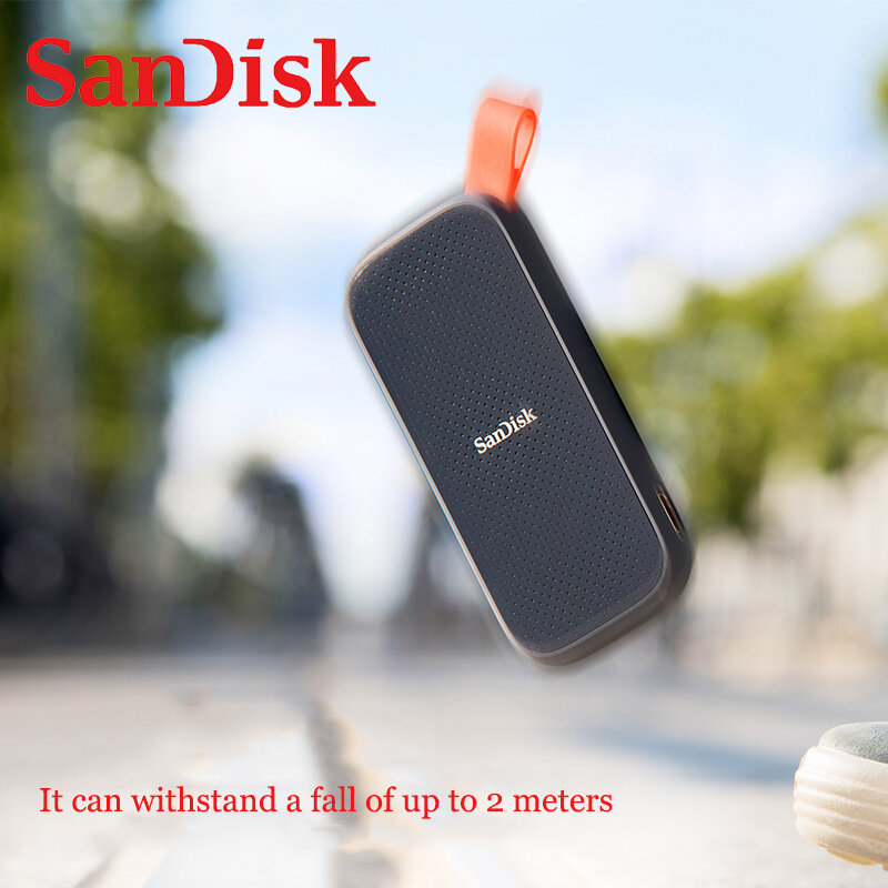 Внешний портативный твердотельный накопитель SanDisk, SSD-накопитель 1 ТБ, 2 ТБ, 520 МБ/с., 480 ГБ, PSSD, USB 3,2 Type-C для ноутбуков Windows, Mac Book