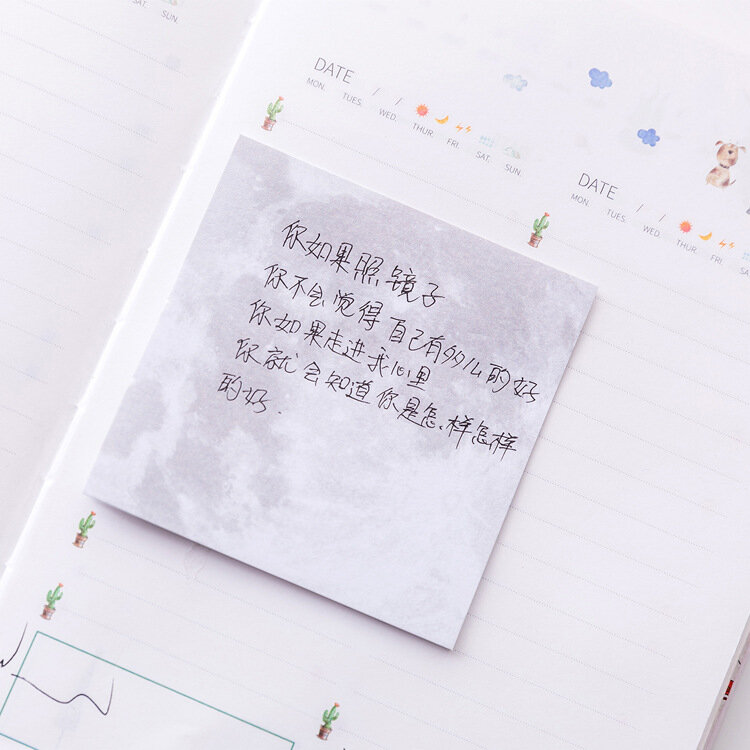Creativo notas adhesivas Papelería para la escuela lindo diario agenda Kawaii estudiante planificador para hacer la lista, papel de Scrapbook de planificador semanal