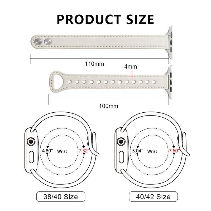높은 품질의 가죽 레이디 애플 시계 밴드 38mm 42mm 시리즈 SE 654321 iwatch 40mm 44mm 여성 밴드 스마트 워치 팔찌