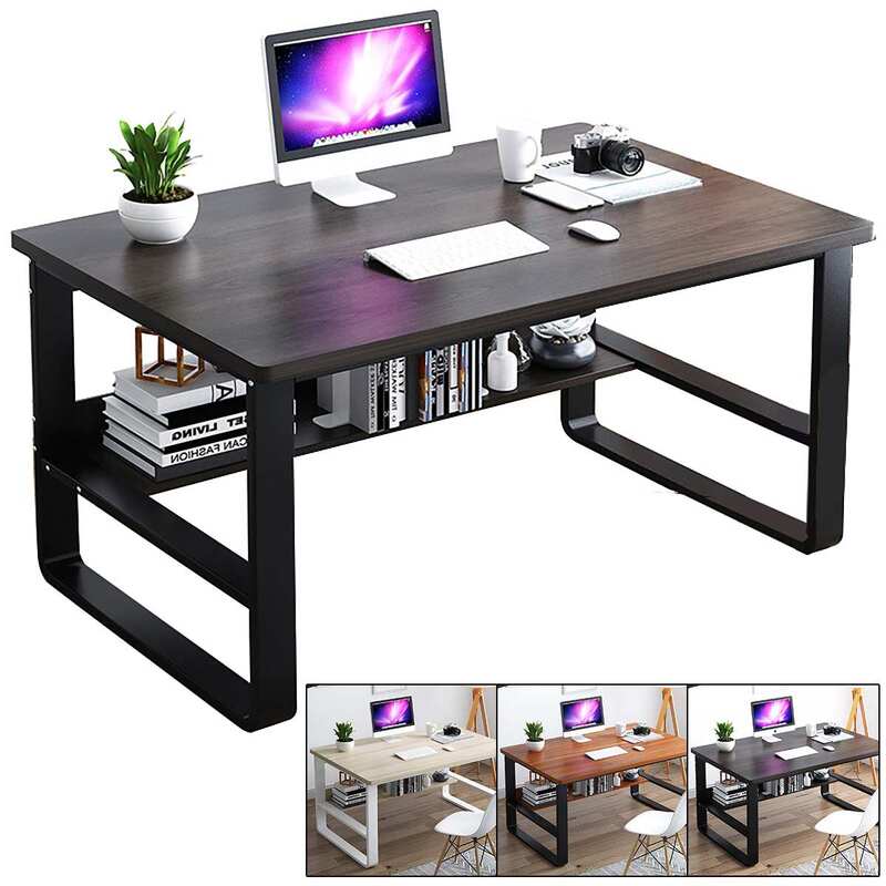 Mesa do computador portátil de madeira mesa do computador para escritório casa estudo mesa de trabalho portátil cama lapdesk simples mesa do computador eua estoque