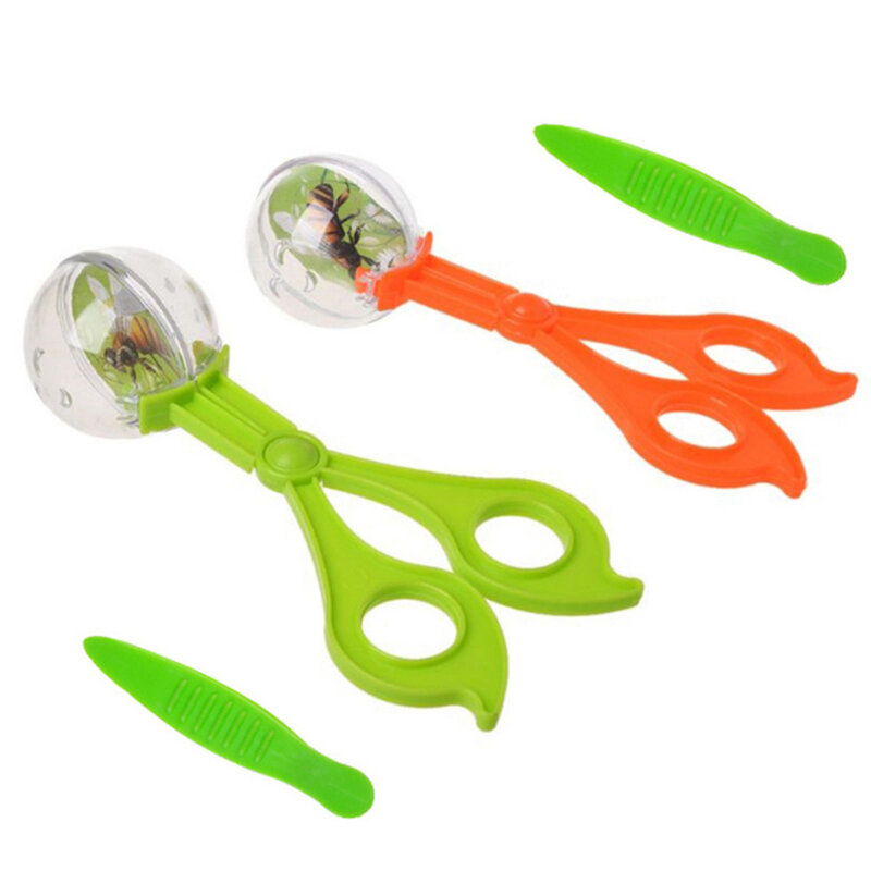 Plastic Insect Scissor Clamp with Tweezers Butterfly Catching Tools Kids Toys Nature Exploration Oberservation Toy for Children