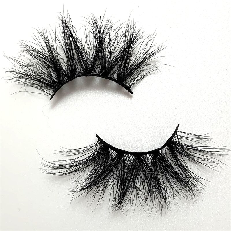1 Pair 25mm Mink Lashe 100% Mink Hair Crisscross Thick Natural 3d Eyelashes Handmade Mink Eyelashes Makeup Fake Eyelashes GS533