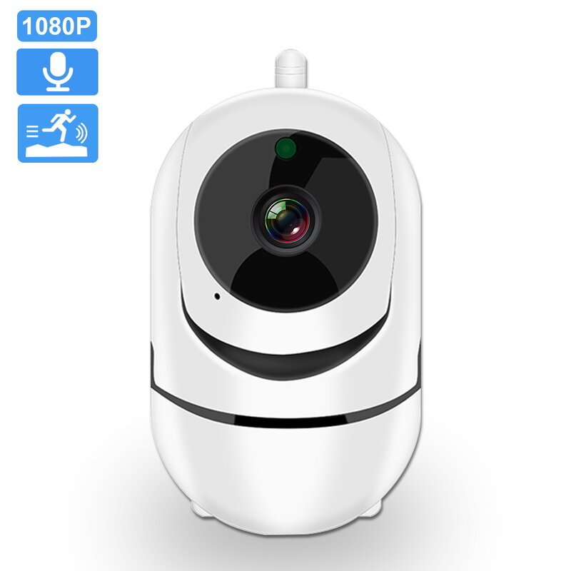 Caméra de Surveillance sans fil Wifi 1080P FHD PTZ, dispositif de sécurité domestique sans fil, avec suivi automatique, Audio bidirectionnel, pour la nuit