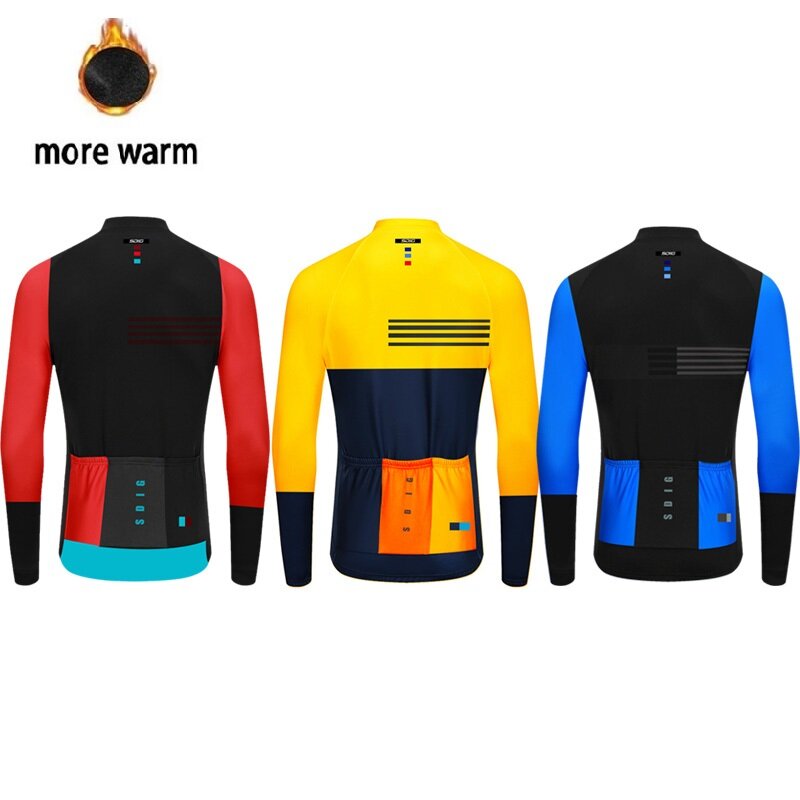 Sbg-2021 겨울 따뜻한 저지 프로 팀 사이클링 재킷, 보온 양털 자전거 사이클링 따뜻한 MTB 자전거 의류 재킷