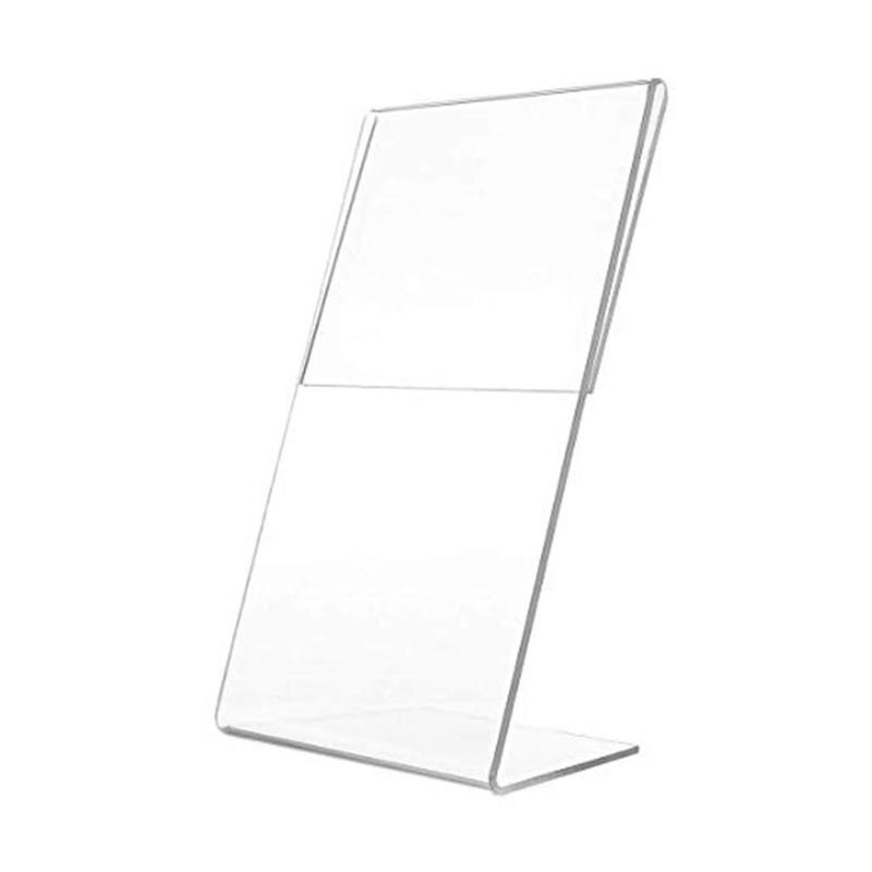 Acryl Clear Kaarthouder Stand A6 Teken Label Frame Business Houder Papier Display Bureau Kaart Plank Opslag Houders Kaart 10*1 V5C9