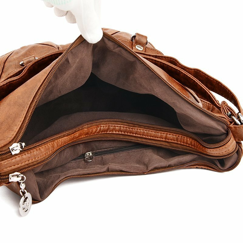 แฟชั่น Vintage กระเป๋าหนังกระเป๋าผู้หญิง2021ขนาดใหญ่ความจุกระเป๋าถือผู้หญิง Crossbody กระเป๋า Lady Tote กระเป...