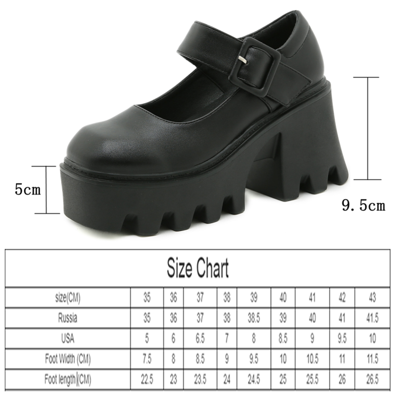 AIYUQI-zapatos Mary Jane de plataforma para mujer, calzado Retro de tacón alto, con fondo de Trifle, a la moda, para primavera y verano