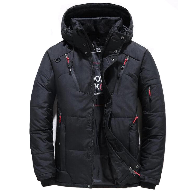 Down Jacket Male Winter Parkas Men -20 Degree White Duck Down Jacket Hooded Outdoor Thick Warm Padded Snow Coat Oversize M-4XL