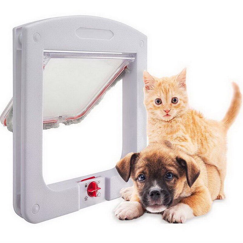 Protector de seguridad plegable automático para mascotas, suministros de seguridad para mascotas, Kit de puerta para gatos y gatos pequeños, para montar en la pared, 2021
