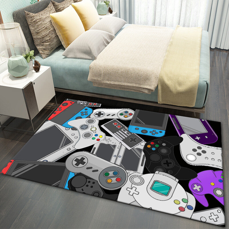 NEW Gamer Controller Machine Area Carpet Anti-Skid Area Floor Mat 3D Rug Non-slip Mat Dining Room Living Room Soft Bedroom