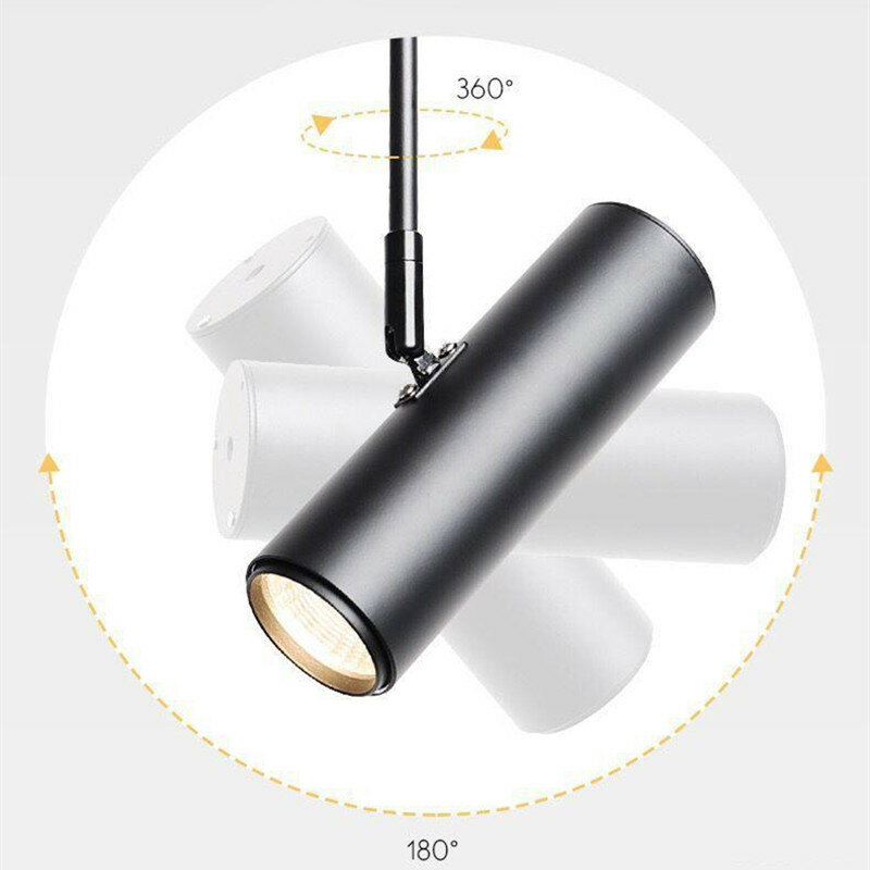 Dimmable Led Long Pole Spotlight COB Lamp 5W 7W 12W 15W Store Living Room Background Wall Decor Track Ceiling Light Spotlights