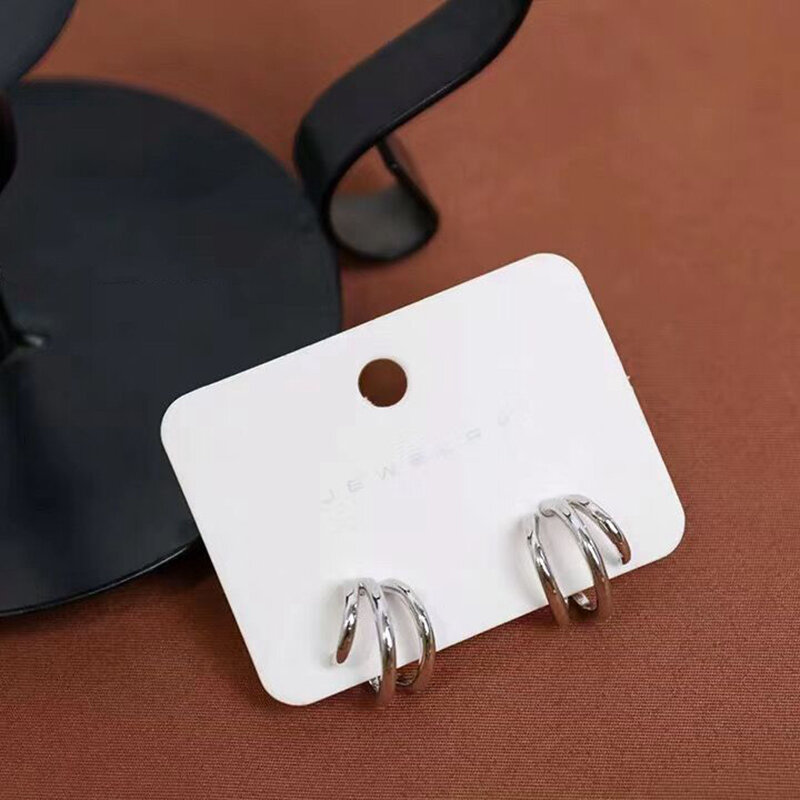 2020 Trendy Metal Hoop Earring For Woman Vintage Triple Open Circle C Shaped korean Statement Earrings Accessories brincos