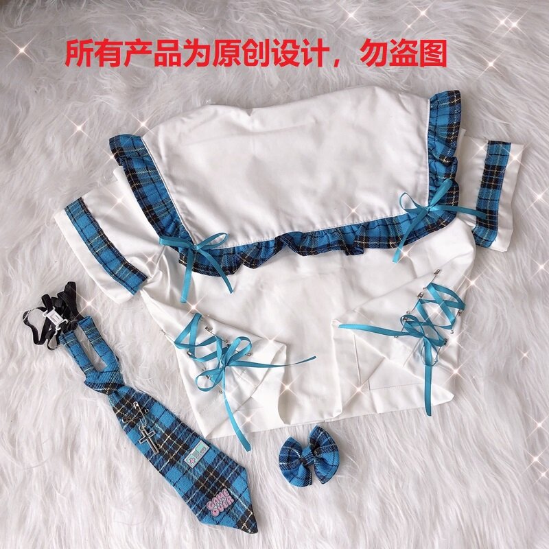 Рубашки в стиле панк для девочек JK блузки Косплей Униформа Mikumn оригинальный дизайн