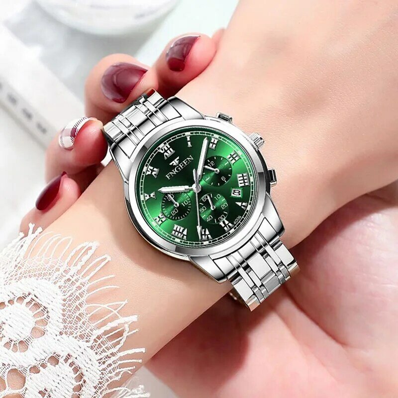 Relojes de cuarzo de acero inoxidable con diamantes de imitación para mujer, reloj de negocios, movimiento de cuarzo japonés