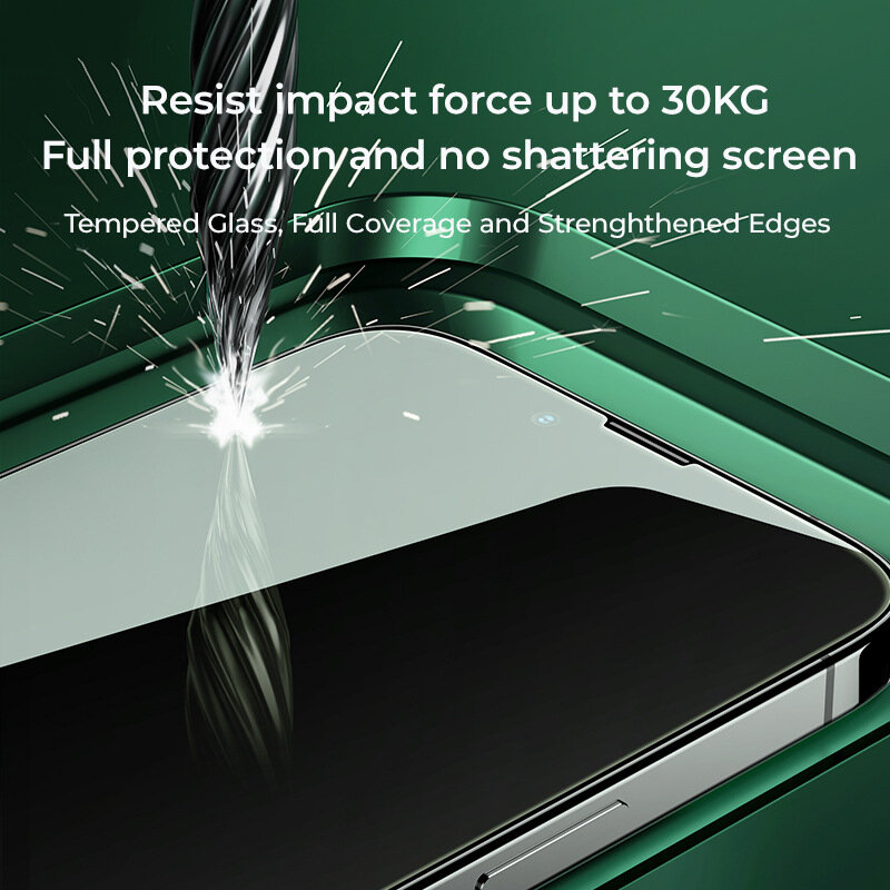 RUZSJ – protecteur d'écran privé, en verre trempé Anti-rayon vert pour iPhone 13 Pro Max