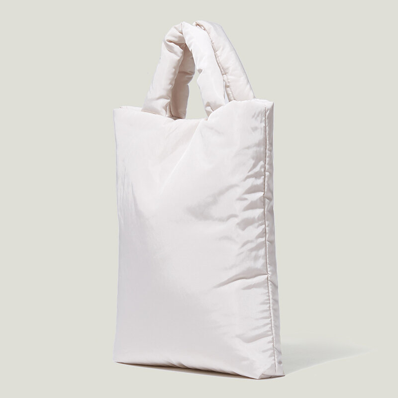 Simple Puffy Korean Women Handbags Nylon Large Big Ladies Padded Bag Shopping Female Tote Shopper Casual Shoulder Bag Fashion