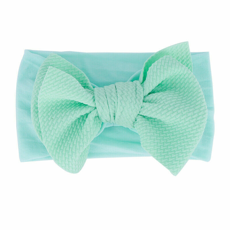 Fascia per la testa per accessori per neonati neonata carino fiocco fascia neonato solido copricapo copricapo Nylon elastico fascia per capelli regali