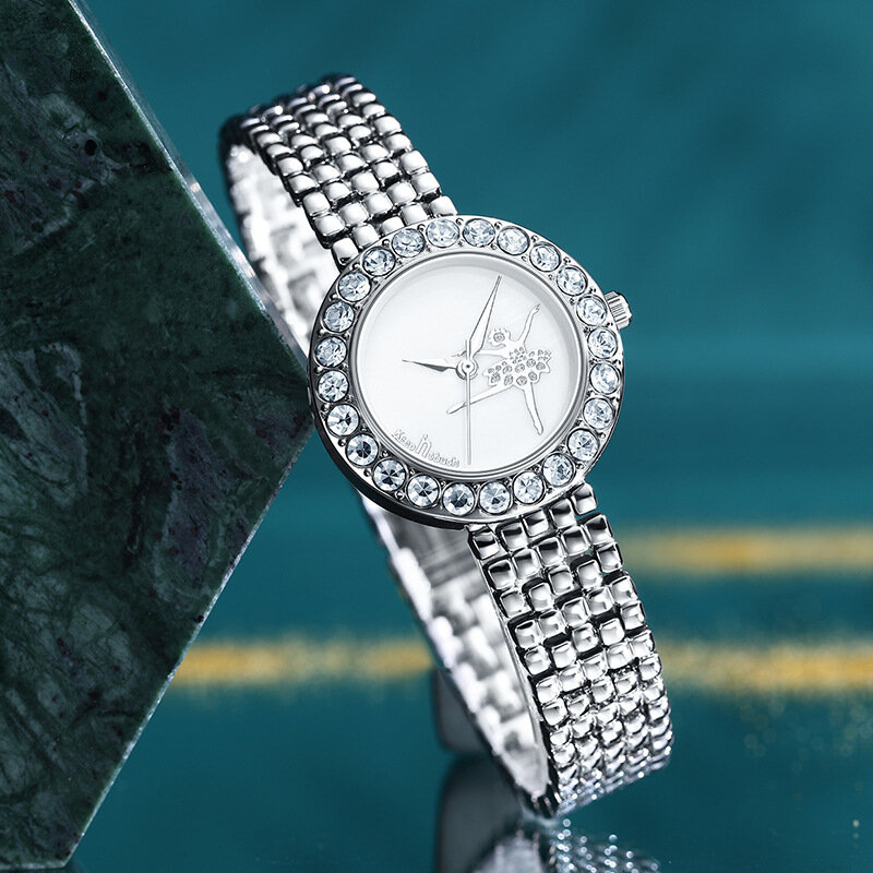 Relógios femininos de luxo da marca superior à prova dwaterproof água design elegante strass relógio de pulso para mulher rosa elegante relógio de quartzo senhoras