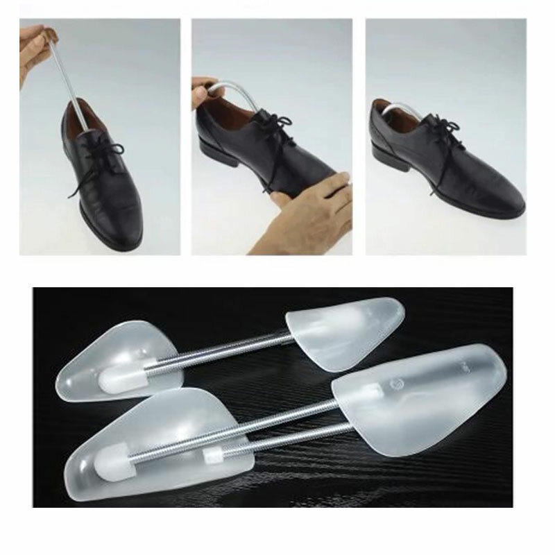 Soporte para zapatos de resorte transparente, plástico que evita la deformación y antiarrugas, expansor de zapatos ajustable, árboles para zapatos, nuevo Material