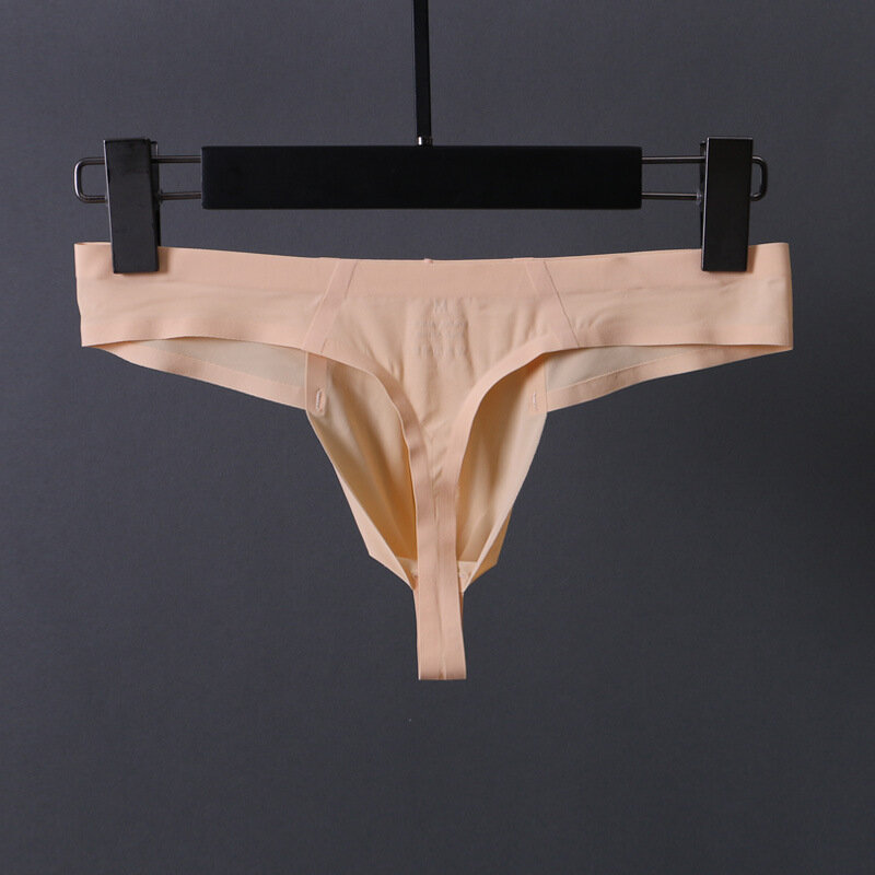 Sexy Homo Man Lingerie Jockstrap Thongs Mens Underpants Beige Slips Slipje G-string Jocks Shorts Exotische Ondergoed