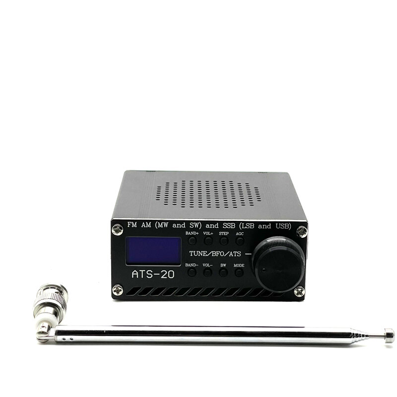 Récepteur Radio toutes bandes assemblé SI4732 FM AM (MW & SW) SSB (LSB & USB) avec boîtier de haut-parleur d'antenne de batterie au lithium