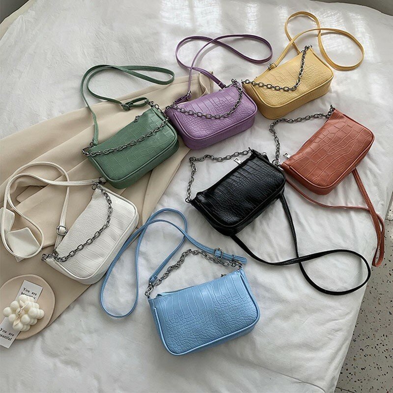 Female Retro Bag New Baguette Commuter Armpit Bags Wild Texture Solid Color Handbag Sample Fashion Shoulder Purse New