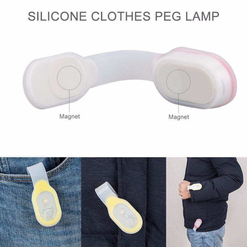 Suchme Mini Silicone portatile flessibile collare magnetico tasca Clip lampadine riflettore emergenza riparazione automatica luce ciclismo sicurezza 51