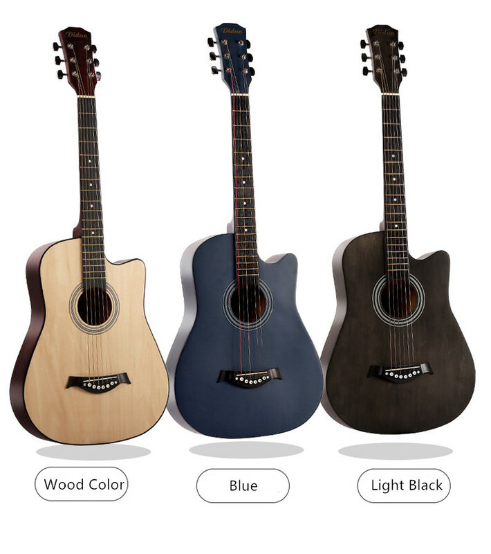 38 Inches Acoustic Guitar Beginners 6 Strings Classic Beginner Wooden Guitar Practise Show Guitar Christmas Gift Guitar Acoustic