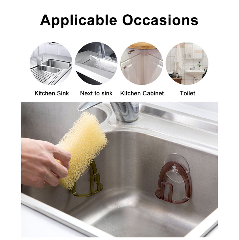 Support de rangement pour ventouse de cuisine,accessoires organisateur, éponge, évier porte-savon égouttoir, salle de bain
