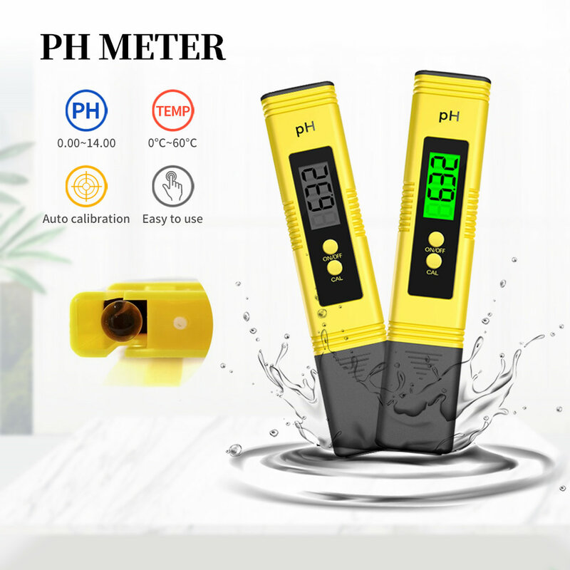Testeur numérique d'acidité PH précision 0.01, testeur de PH, mesure de la qualité de l'eau d'aquarium et de piscine, calibrage automatique 22%