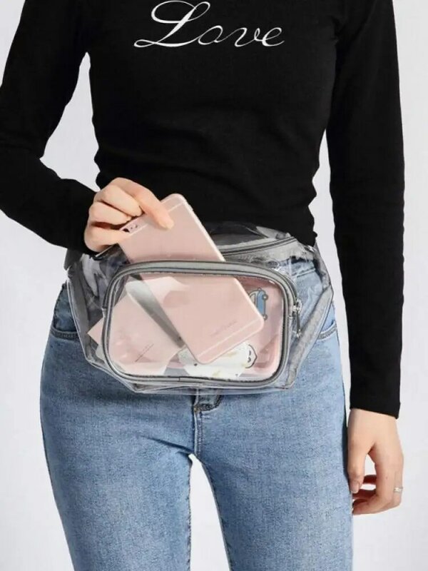 Hot Sale Pvc Transparent Waist Bag Large Capacity Outdoor Sports Bag Suitable For Friends And Family Gifts