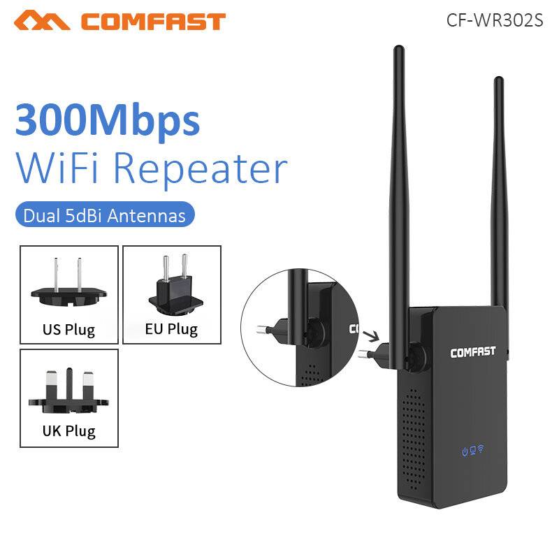 Comfast CF-WR302S اللاسلكية WIFI راوتر مكرر 300M 10dBi هوائي واي فاي إشارة مكرر 802.11N/B/G واي فاي Roteador رن Extende