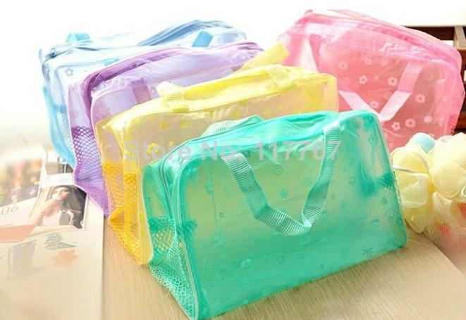 Women Cosmetic Bag Bathing Waterproof Pouch Organizer Makeup Bag Small Fresh Simple Travel Package Household Multifunction Bag