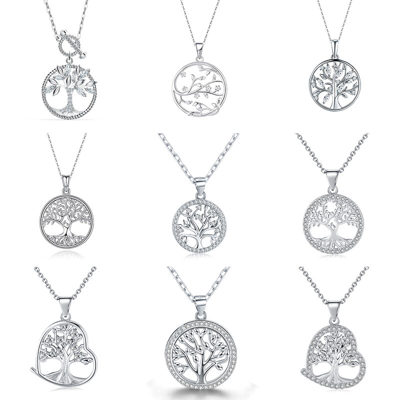 SODROV 925 silver necklace Tree of Life silver chain pendant necklace for women pendants 925 sterling silver woman necklace