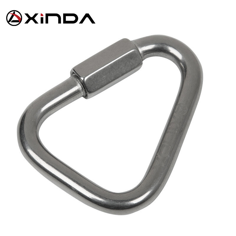 Xinda 316ステンレス鋼の三角形の接続リングmeilonglock meilongロックトライアングルロックロックロッククライミング用品高速セキュリティ