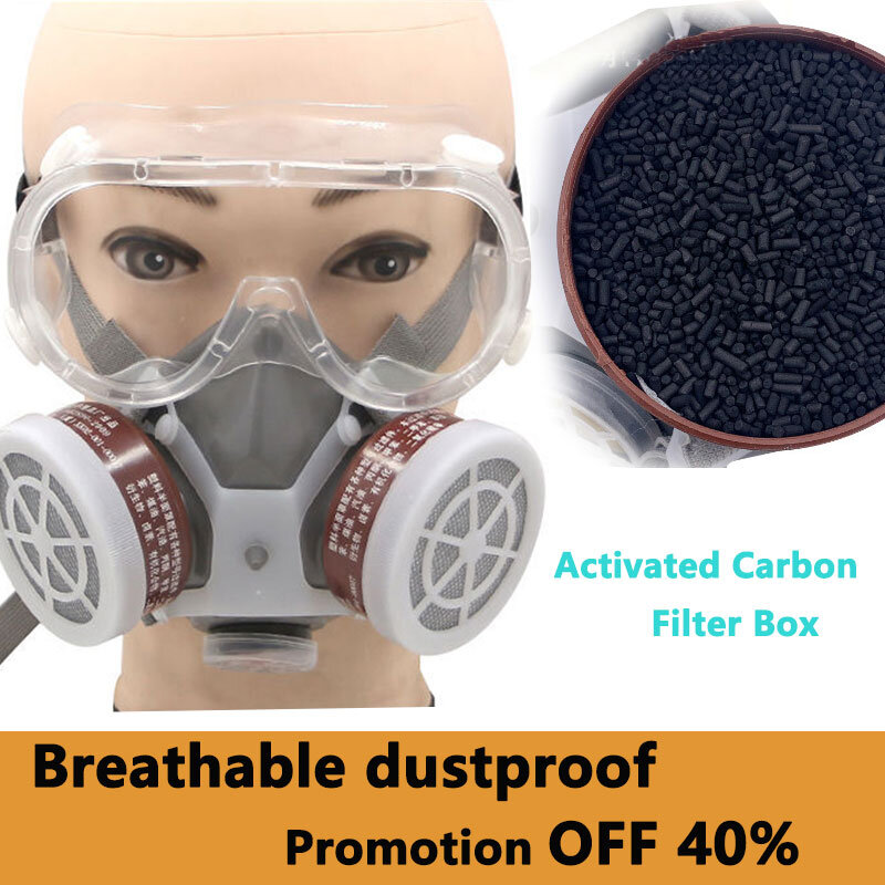 Chemische Gasmasker Verf Decoratie Polijsten Masker Stofdicht Gas Masker Formaldehyde Bescherming Industriële Pesticide