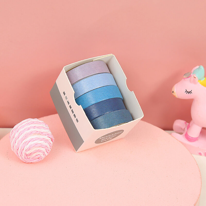 Color puro conjunto de cintas Washi Cinta adhesiva decorativa lindo álbum cinta de papelería de la escuela