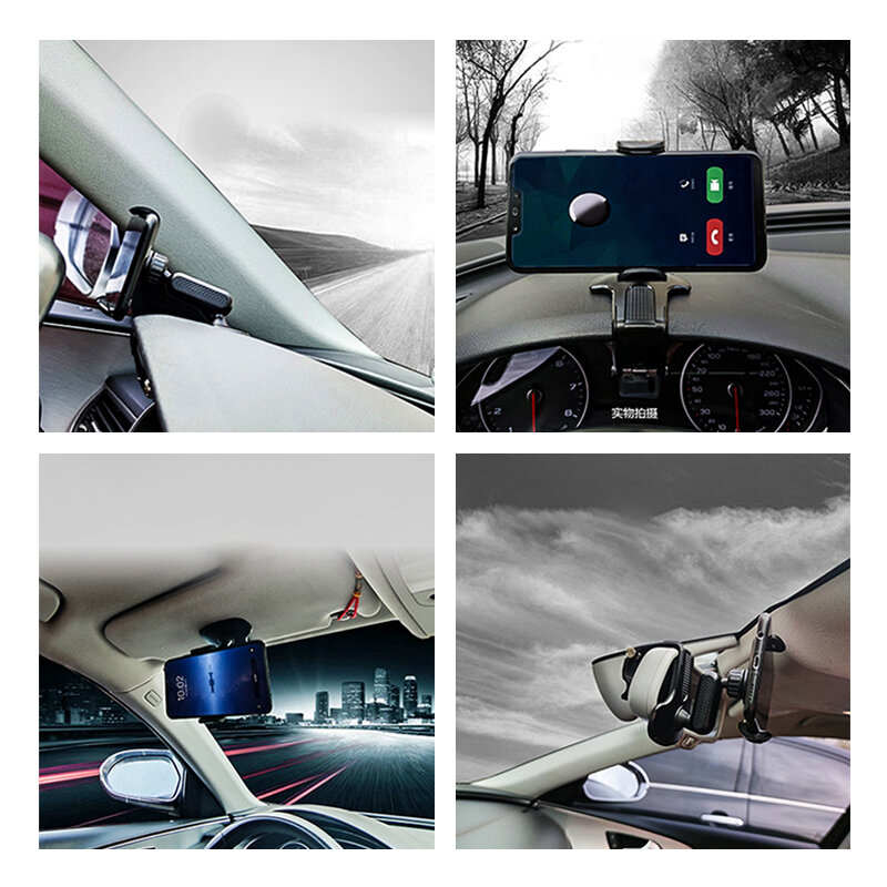 Soporte de teléfono inteligente para coche, accesorio multifuncional con Clip, ajustable, para espejo retrovisor