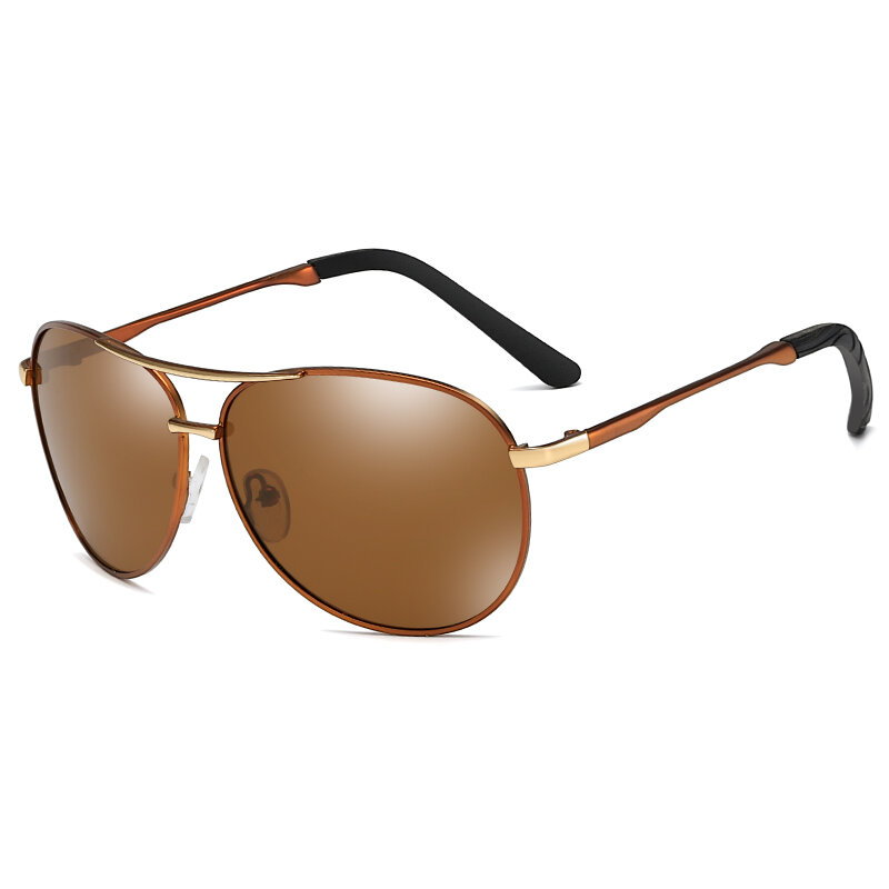 Gafas de sol polarizadas clásicas para hombre, lentes de conducción de Metal, UV400, diseño de marca