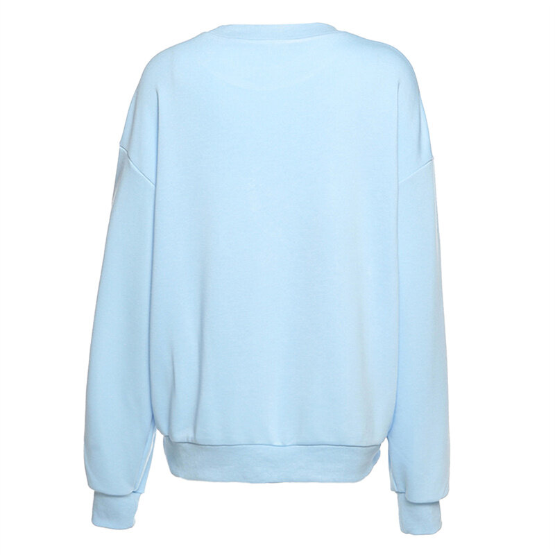 Women Autumn Casual Long-sleeved Sweater Fashion Letter Embroidery Loose Pullover Sweatshirt