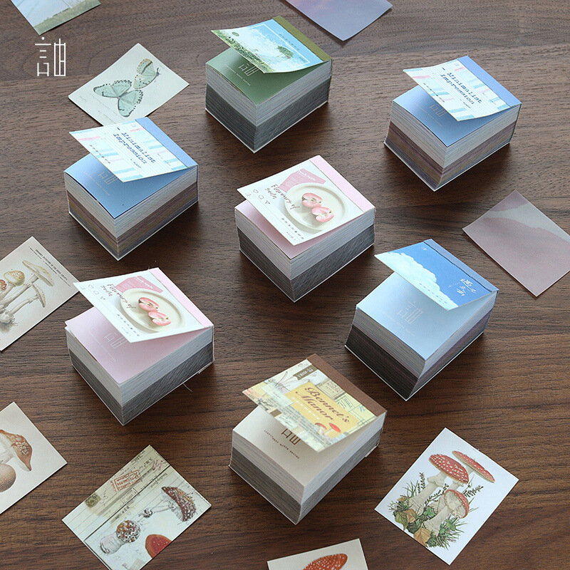 400 매 기본 색상 시리즈 메모 패드 황산 종이 소재 도서 유화 저널 장식 문구