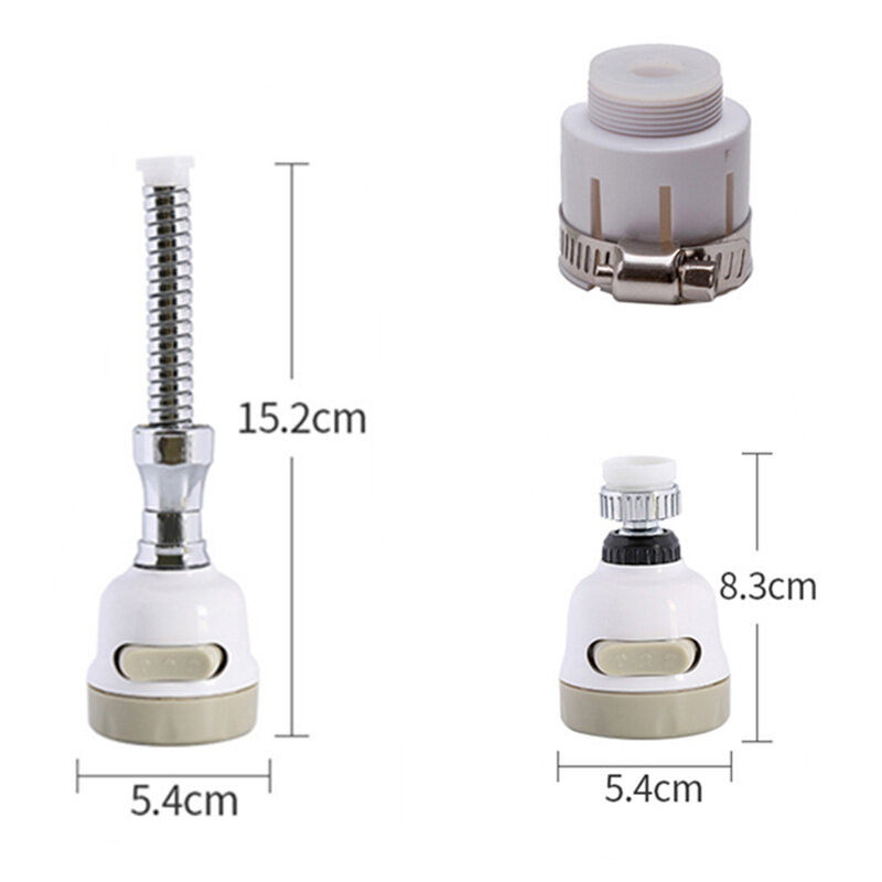 Extensor de torneira para banheiro, equipamento para filtro de torneira, à prova de respingos, rotação 360, pressurizada