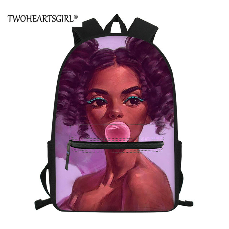 Twoheartsgirl African Art Girl School Bags for Teen Girl Kids  Student Book Bags Cool Ementary Primary Children Backpacks