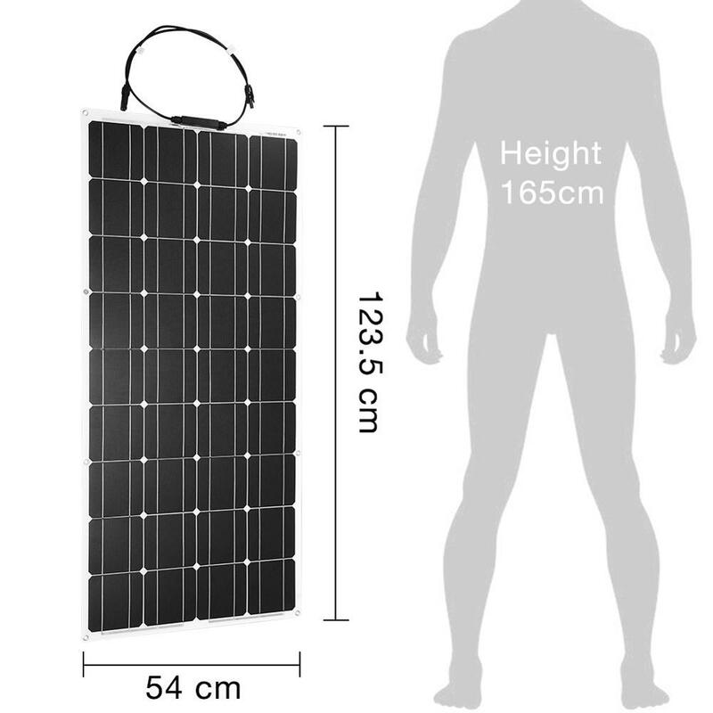 2023 dokio 18v 100w painéis solares flexíveis china painéis solares impermeáveis 12v carregador solar pilha conjuntos para casa/carro/acampamento/barco